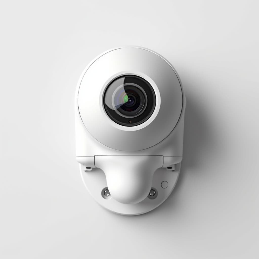 Our technician installing CCTV cameras with careful attention to detail